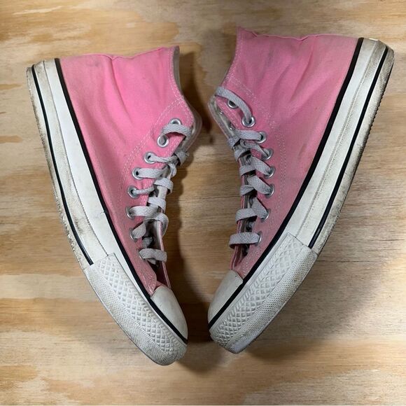 Converse Pink High Top Shoes Women’s Size 10 - Picture 3 of 12